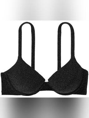 36D3 VS Swim Icon Push Up Bikini Top Black Shimmer